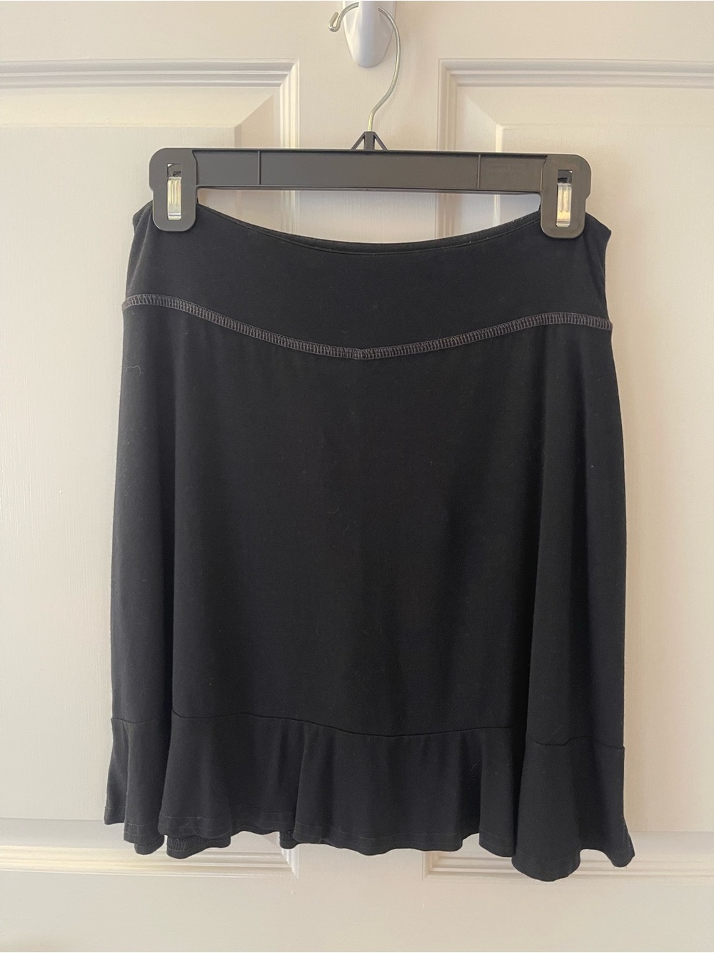 fresh produce Black Flared Ruffle Hem Skirt - Women